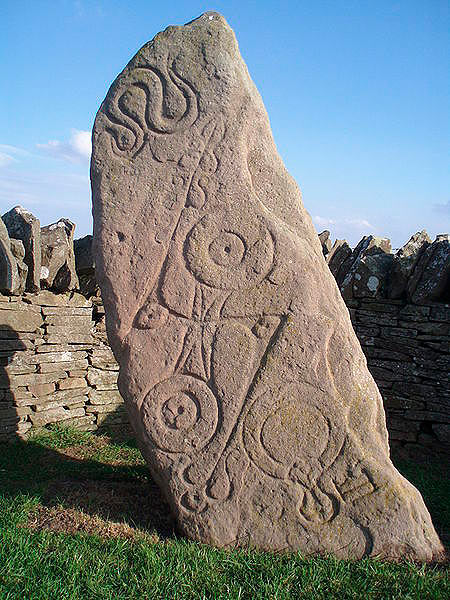Piedra picta en Angus, Escocia